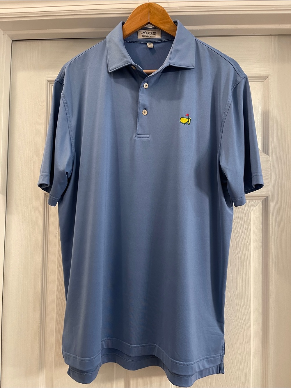 Peter Millar Light Blue Masters Embroidered Logo Polo